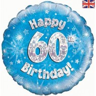 Blue Stars 60th Birthday Balloon